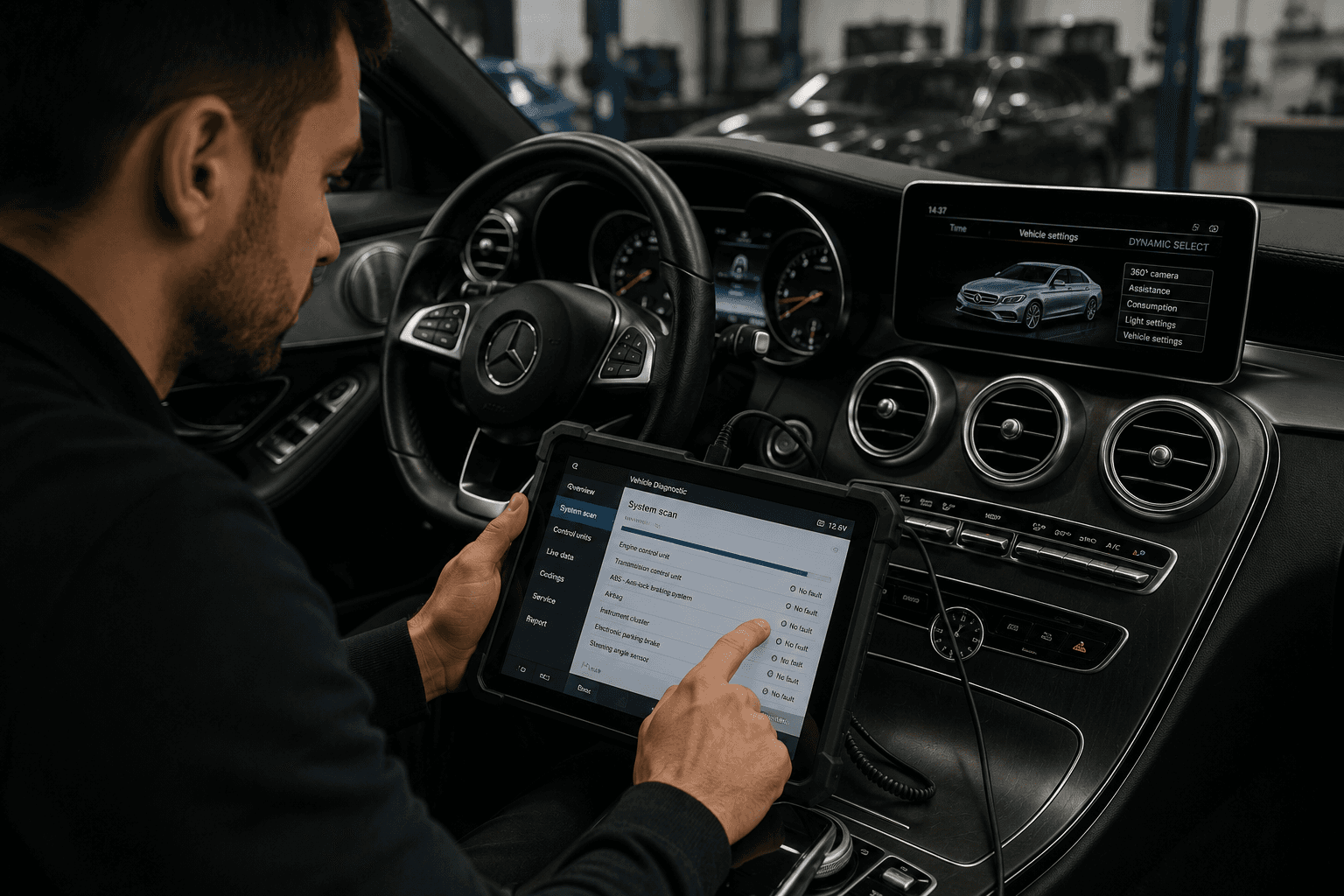 Diagnostikaseadmega auto elektroonika kontrollimine
