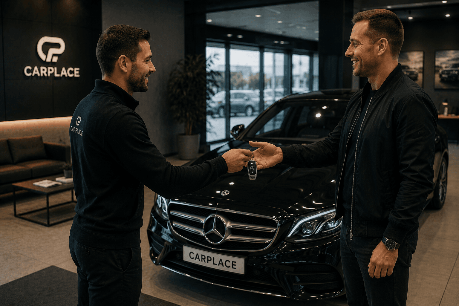 Auto võtmete üleandmine Carplace'i showroomis