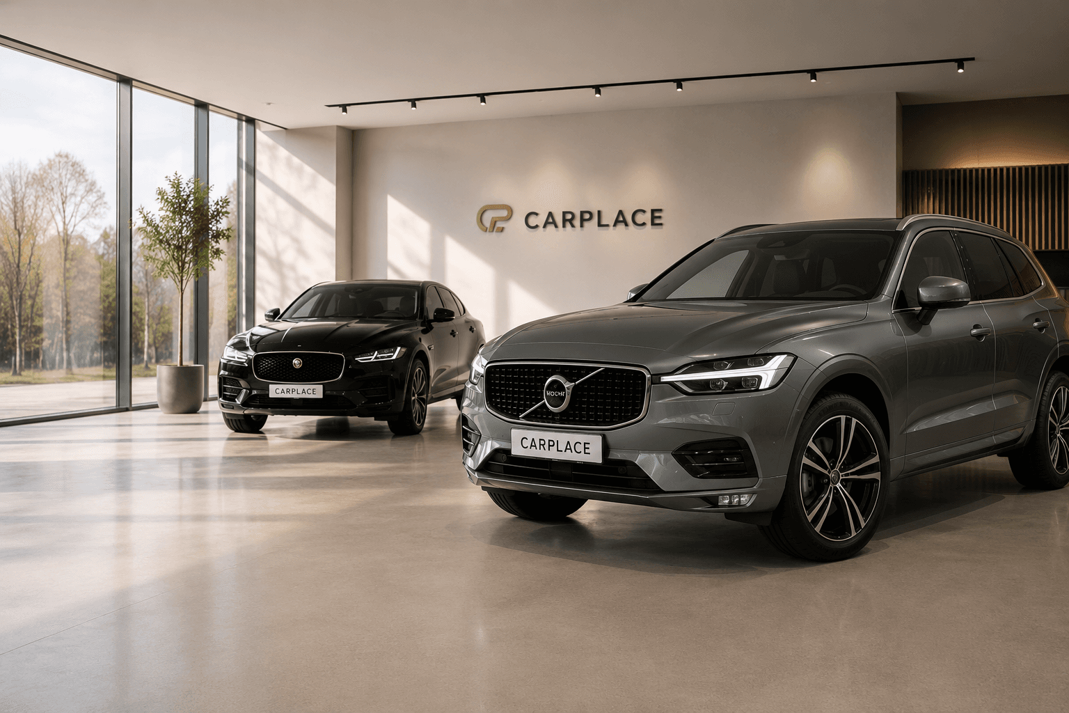 Carplace'i showroom kolme valitud sõidukiga